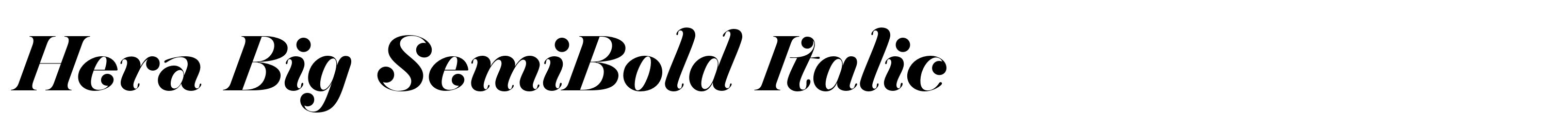 Hera Big SemiBold Italic